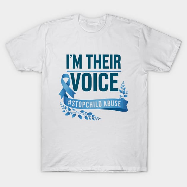 I'm Their Voice Child Abuse Prevention month awareness T-Shirt by YOUNESS98